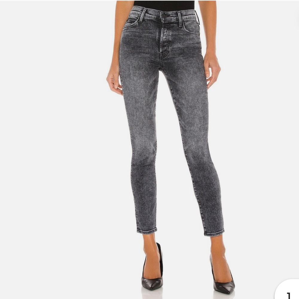MOTHER the Stunner ankle step gray Train Stops Jeans